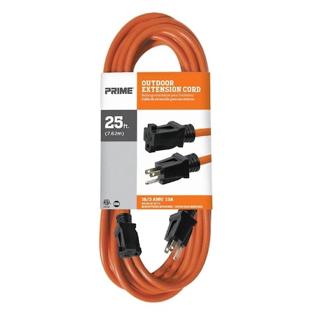 Prime Wire & Cable EXTN CORD 16/3 SJTW 25'L EC501625
